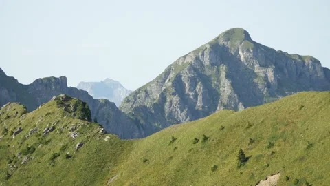 Grassy mountain ridge Stock Footage 131245662