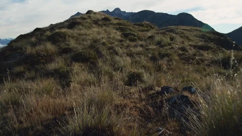 Grassy Mountain Top Stock Footage 86499878