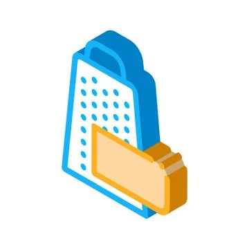 Grate cheese isometric icon vector illustration Ilustración de archivo