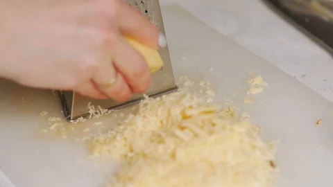 Grate Cut Cheese Stock Footage 129957467