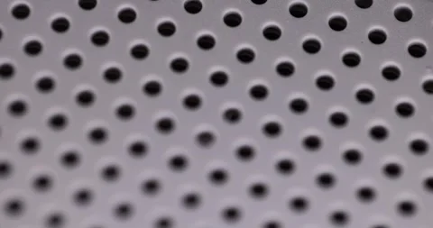 Grate with lots of round holes, plastic surface with holes for ventilation Stock Footage 314143379