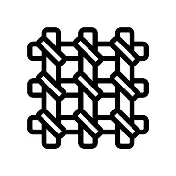 Grate in prison icon vector. Isolated contour symbol illustration Ilustración de archivo