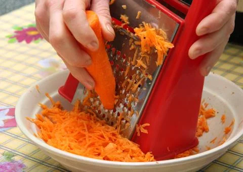 Grated carrots Foto stock