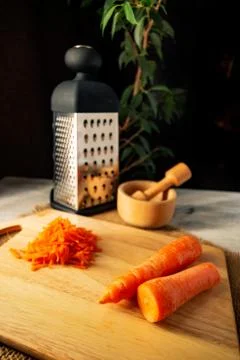 Grated carrots Stock Photos