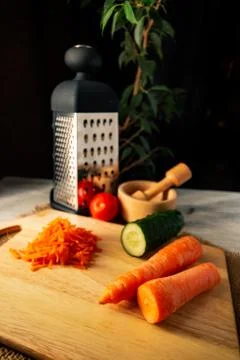 Grated carrots Stock Photos