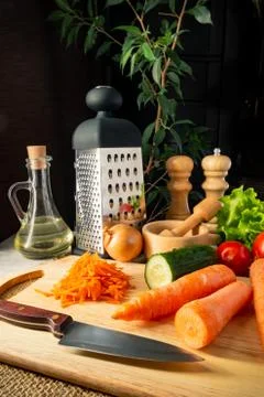 Grated carrots Stock Photos