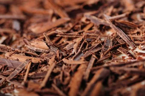 Grated chocolate closeup Foto stock