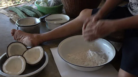 Grated coconut Video stock 58804772