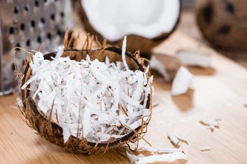 Grated coconut Stock Photos