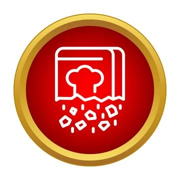Grated ingredient package with chef hat logo pouring content Stock Illustration