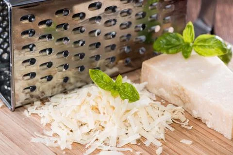 Grated parmesan cheese Stock Photos