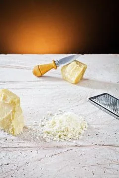 Grated parmesan cheese Foto stock