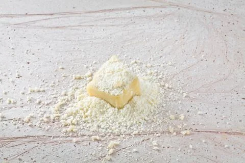 Grated parmesan cheese Stock Photos