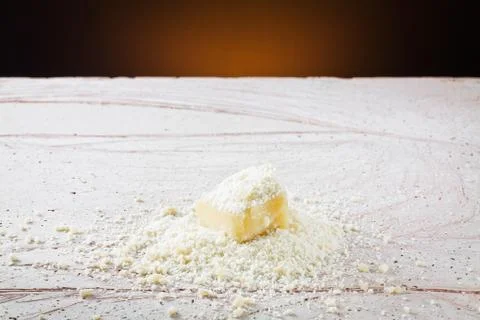 Grated parmesan cheese Stock Photos
