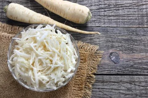 Grated parsley root Stock Photos