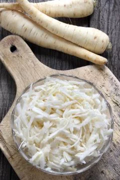 Grated parsley root Stock Photos