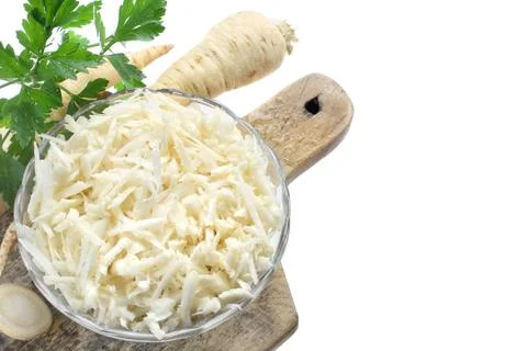Grated parsley root Stock Photos
