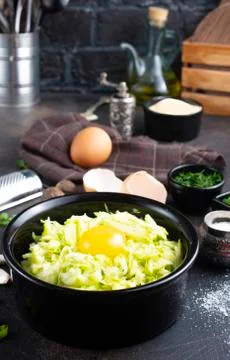 Grated zucchini Stock Photos