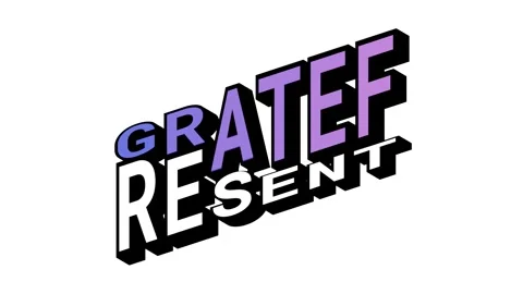 GRATEF vs RESENT, 3D Text Animation in Isometric View with Opposite Word Motion Stock Footage 314263537