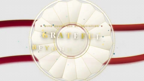Grateful beyond design with colorful elements and circular pattern Stock Footage 344566310