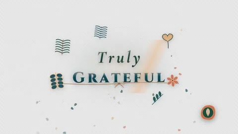 Grateful design with decorative elements and text overlay Stock Footage 344630130