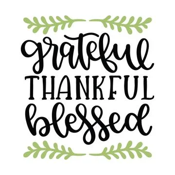 Grateful thankful blessed typography t-shirt design, tee print, t-shirt desig Stock Illustration