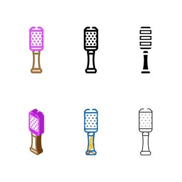 Grater bartender color variations icon vector Stock Illustration