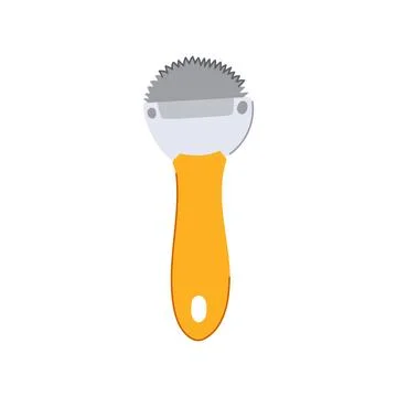 Grater coconut scraper tool cartoon vector illustration Stock Illustration