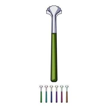 Grater coconut scraper tool cartoon vector graphic Stock Illustration