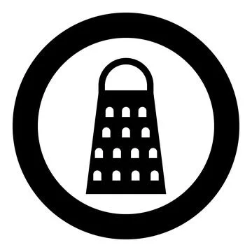 Grater for kitchen icon in circle round black color vector illustration ima.. 스톡 일러스트