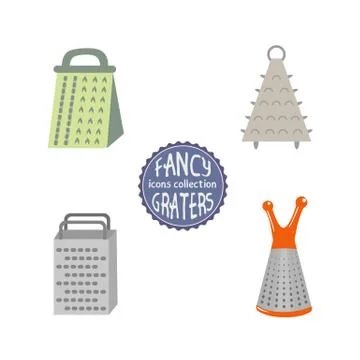 Grater kitchen utensils Stock Illustration