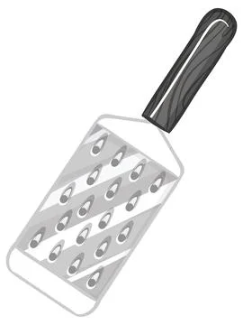 Grater or shredder kitchenware isolated on white background Stock Illustration