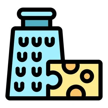 Grater preparing block of cheese for delicious dishes Ilustración de archivo