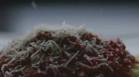 Grating cheese on spaghetti Stock Footage 57639130