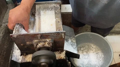 Grating coconut Stock Footage 344520317