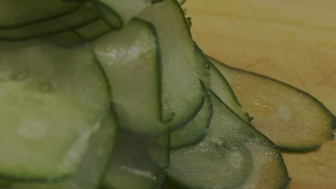 Grating fresh cucumber Stock Footage 98296037