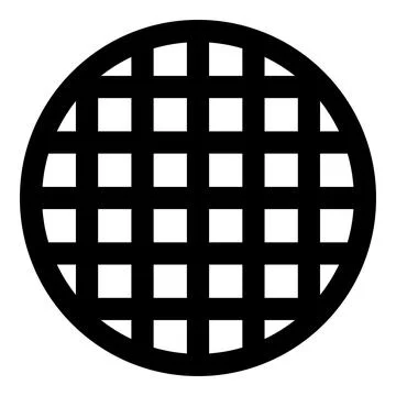 Grating grate lattice trellis net mesh BBQ grill grilling surface round sha.. Ilustración de archivo