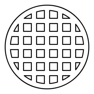 Grating grate lattice trellis net mesh BBQ grill grilling surface round sha.. Ilustración de archivo