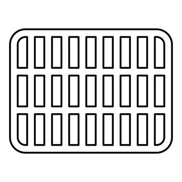 Grating grate lattice trellis net mesh BBQ grill grilling surface rectangle.. Ilustración de archivo