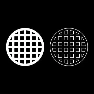 Grating grate lattice trellis net mesh BBQ grill grilling surface round sha.. Ilustración de archivo