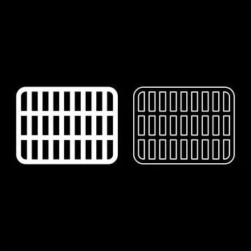 Grating grate lattice trellis net mesh BBQ grill grilling surface rectangle.. Ilustración de archivo