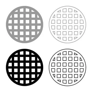 Grating grate lattice trellis net mesh BBQ grill grilling surface round sha.. Ilustración de archivo