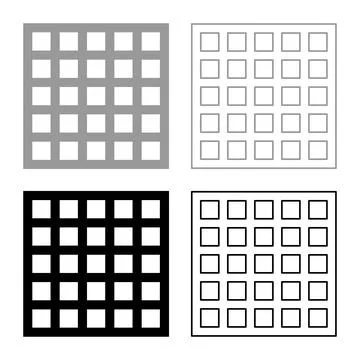Grating grate lattice trellis net mesh BBQ grill grilling surface square sh.. Ilustración de archivo