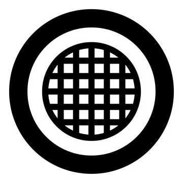 Grating grate lattice trellis net mesh BBQ grill grilling surface round sha.. Ilustración de archivo
