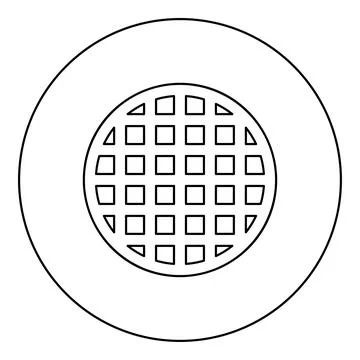 Grating grate lattice trellis net mesh BBQ grill grilling surface round sha.. Ilustración de archivo