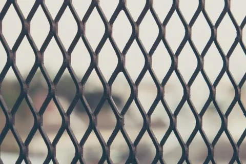 Grating Iron pattern with blur background 写真素材
