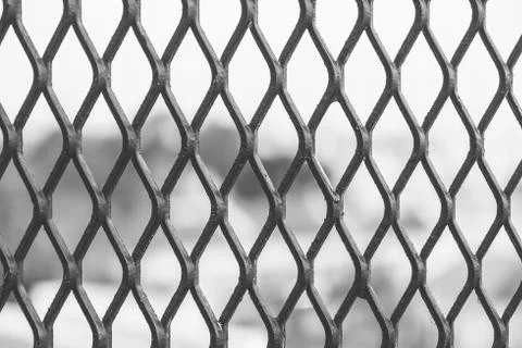 Grating Iron pattern with blur background Foto stock