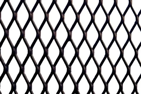 Grating Iron pattern with white background Stock Photos