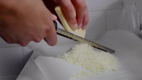 Grating Parmesan Cheese Stock-Footage 139232668