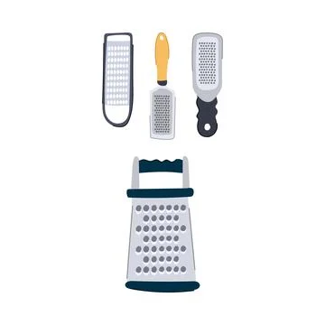 Grating tools set for cooking and kitchen Stock Illustration